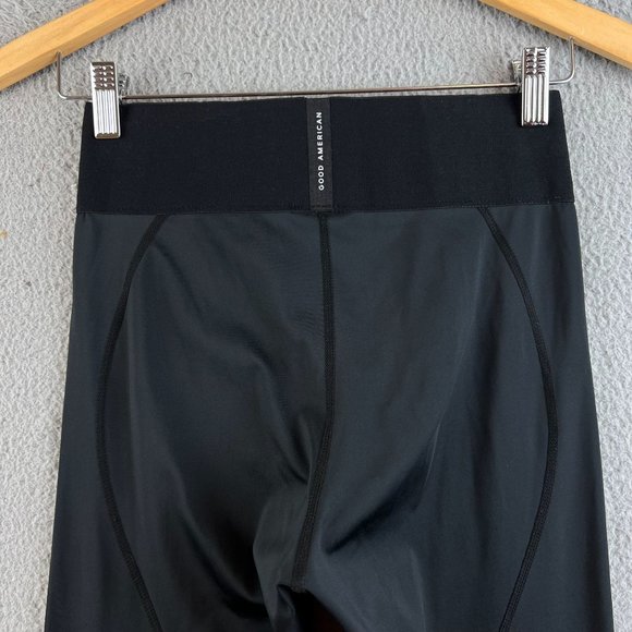 Good American Workout Pants leggings black stretch size 1 - Picture 3 of 9